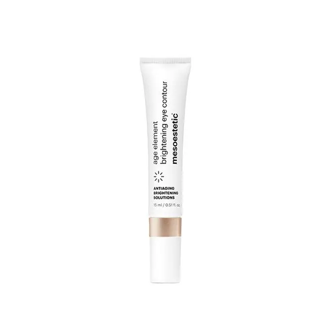 age element® brightening eye contour ANTIAGING BRIGHTENING SOLUTIONS Eine Augenkontur-Gel-Creme, die Augenringen und Ermüdungserscheinungen entgegenwirkt und dem Blick seine Leuchtkraft zurückgibt. Inklusive Keramikapplikator zur Erzielung eines Kälteeffektes. 15 ml