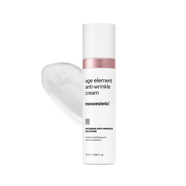 age element® anti-wrinkle cream ANTIAGING ANTI-WRINKLES SOLUTIONS Eine Creme für eine glattere Haut und ohne Unregelmäßigkeiten, die einen mit Botox vergleichbaren Effekt hat. Die Wirkung des Produktes trägt dazu bei, dem Erscheinen von Falten und Ausdrucksfalten vorzubeugen und deren Erscheinungsbild zu korrigieren. 50 ml