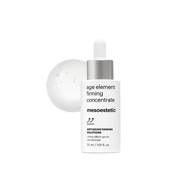 age element® firming concentrate ANTIAGING FIRMING SOLUTIONS Serum-Konzentrat mit Lifting-Effekt. Das Produkt enthält eine hohe Konzentration von straffenden Wirkstoffen, um die Haut zu restrukturieren und ihr Elastizität zu verleihen. 30 ml