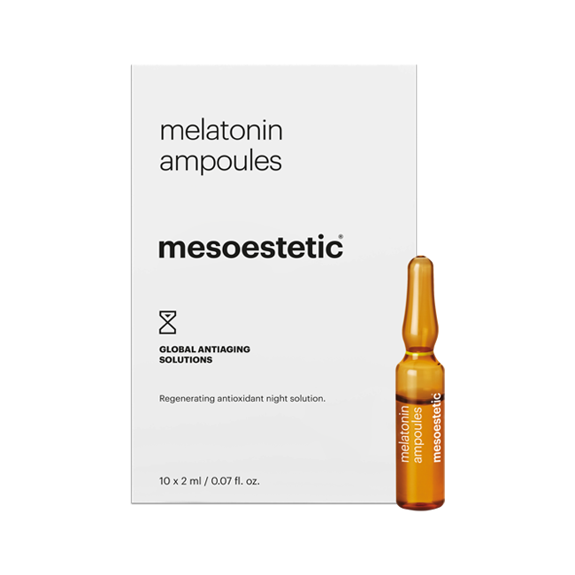melatonin ampoules GLOBAL ANTIAGING SOLUTIONS Regenerierende Anti Aging Lösung, verstärkt die Reparaturmechanismen in der Nacht. Gibt der Haut Festigkeit, wirkt antioxidant und ist für alle Hauttypen geeignet. 10 x 2 ml