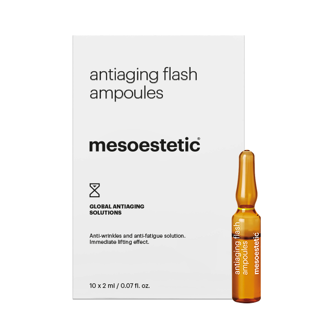 antiaging flash ampoules GLOBAL ANTIAGING SOLUTIONS Repariert und strafft die Haut sofort und beugt neuen Falten vor. Versorgt die Haut mit Feuchtigkeit und lässt sie strahlen. 10 x 2 ml