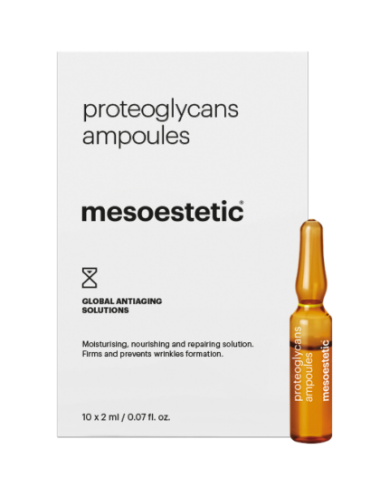 proteoglycans ampoules GLOBAL ANTIAGING SOLUTIONS Bekämpft erste Anzeichen der Hautalterung, verleiht der Haut Elastizität und Geschmeidigkeit. Die Haut wird befeuchtet und kleine Fältchen verschwinden. 10 x 2 ml