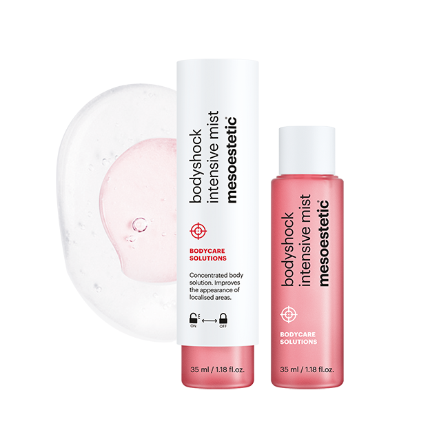 bodyshock® intensive mist BODYCARE SOLUTIONS Zweiphasiges Sprühkonzentrat für rebellische Bereiche wie Bauch und Hüften. 2 x 35 ml
