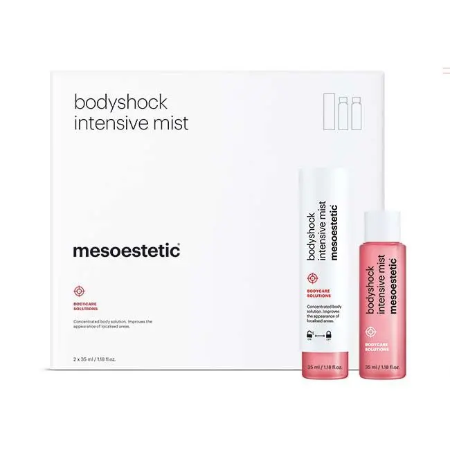bodyshock® intensive mist BODYCARE SOLUTIONS Zweiphasiges Sprühkonzentrat für rebellische Bereiche wie Bauch und Hüften. 2 x 35 ml