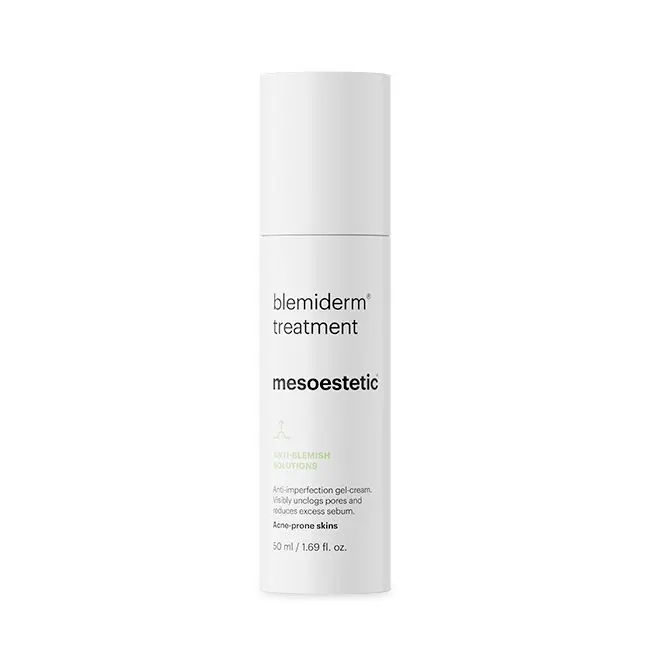 blemiderm® treatment ANTI-BLEMISH SOLUTIONS Nachtcreme in Gelform für fettige Haut mit Unreinheiten und Akne. Befreit die Poren und reduziert überschüssigen Talg. 50 ml