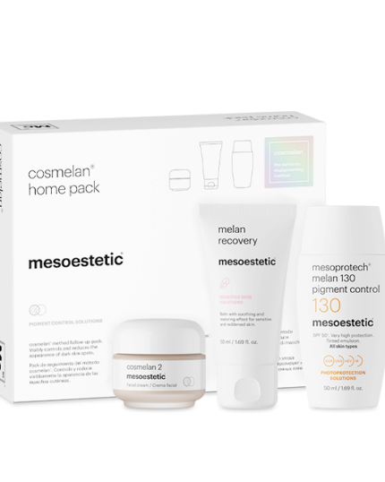 Cosmelan Home Pack bestehend aus Cremes zur Depigmentierung und Pflege der Haut, verwendet für die Nachbehandlung von Pigmentflecken, erhältlich bei Mel's Beauty & Academy in 5212 Hausen AG.