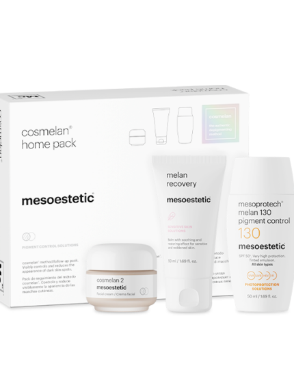 Cosmelan Home Pack bestehend aus Cremes zur Depigmentierung und Pflege der Haut, verwendet für die Nachbehandlung von Pigmentflecken, erhältlich bei Mel's Beauty & Academy in 5212 Hausen AG.