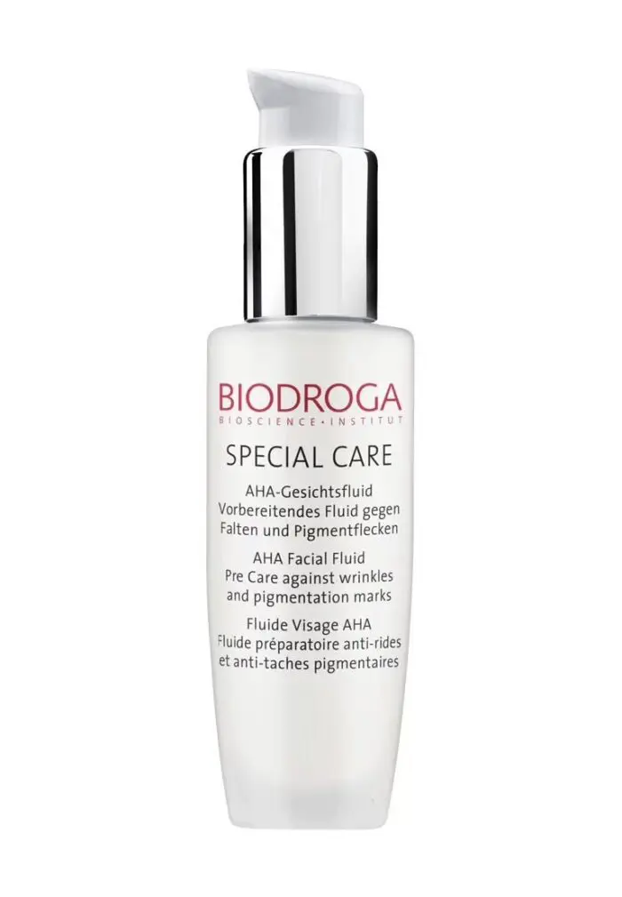 biodroga special care aha-gesichtsfluid 30 ml – exfolierendes fluid gegen falten und pigmentflecken, erhältlich bei mel’s beauty & academy