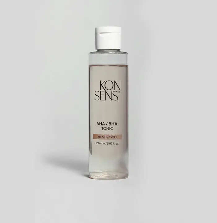 KONSENS AHA + BHA Tonic – Exfolierendes Gesichtswasser für porentiefe Reinigung und Hautbildverfeinerung.