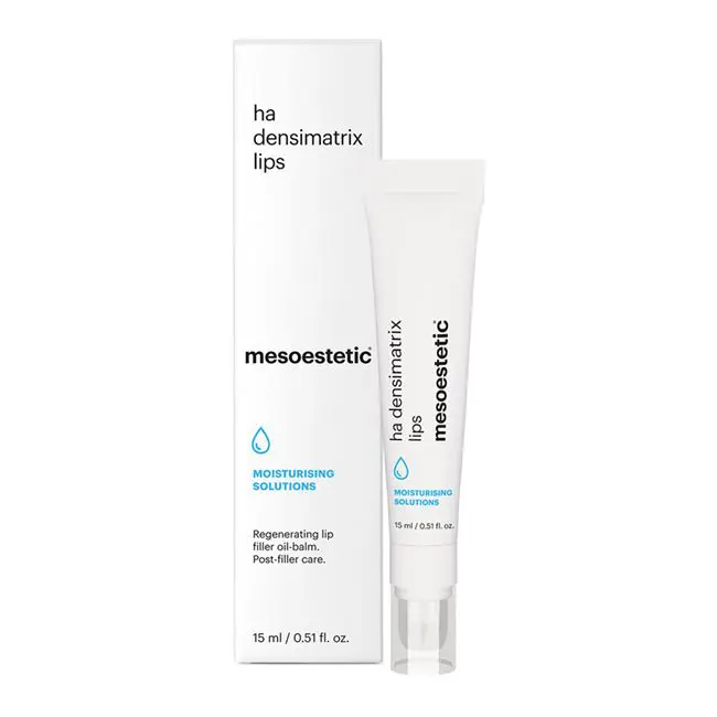 ha densimatrix lips - Regenerierendes Lippenbalsam-Öl von mesoestetic, angeboten bei Mel’s Beauty & Academy in einer 15 ml Tube.
