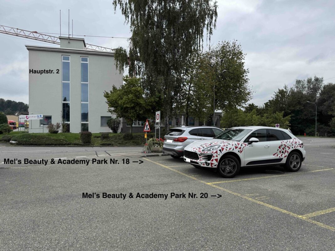 Mel’s Beauty & Academy Parkplätze 18 und 20 an der Unterdorfstrasse 4 in Hausen AG