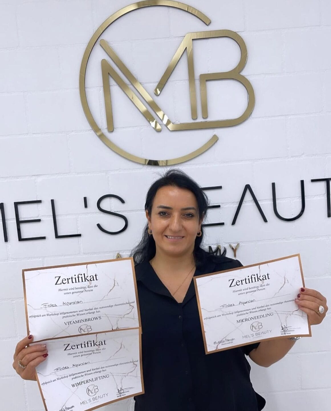 Vitaminbrows Zertifikat Mel’s Beauty Academy