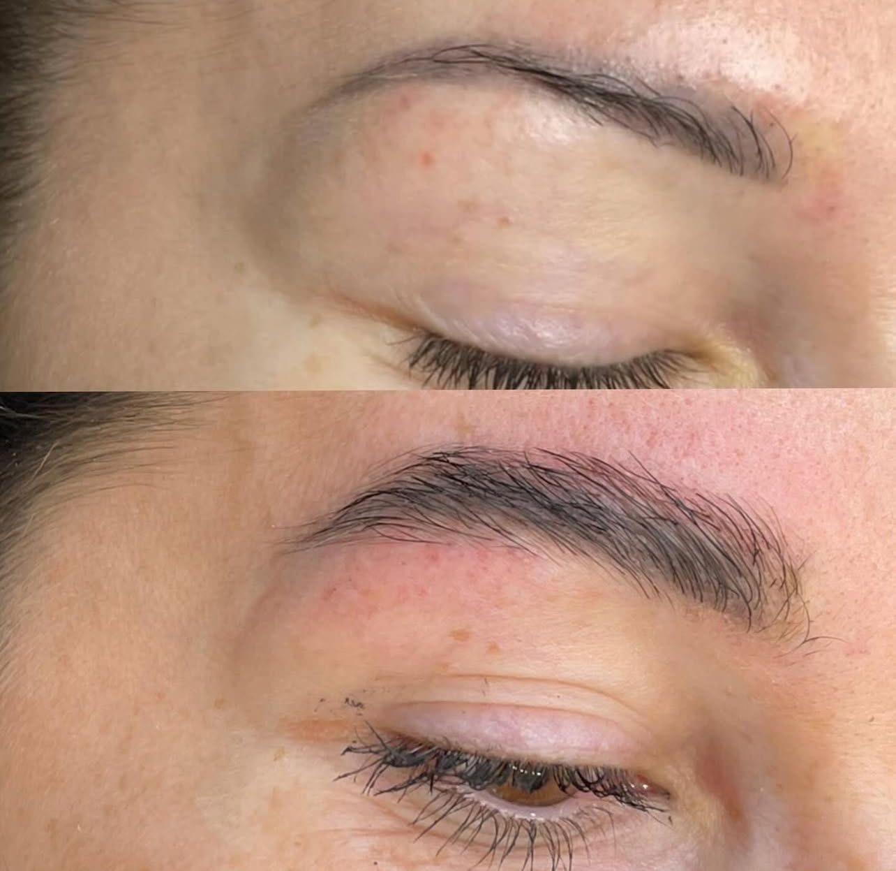 vitaminbrows vorher nachher ergebnis – natürliche verdichtung der augenbrauen bei mel’s beauty & academy